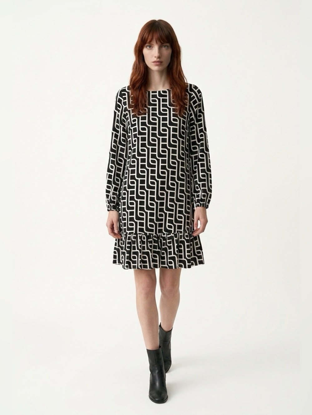 tiered knee length dress